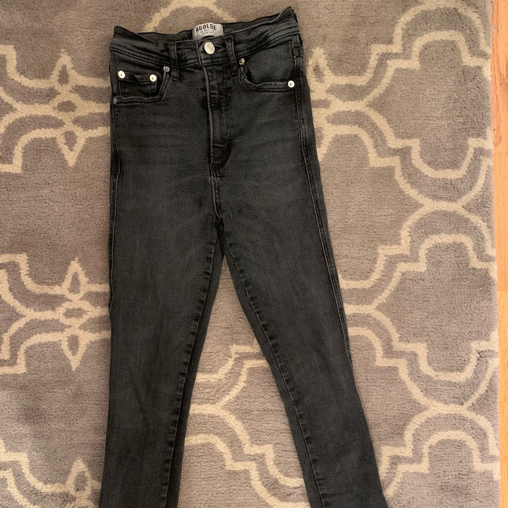SOLD Agolde Pinch Waist High Rise Black Skinny Jean - Size 24